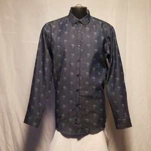 Steel & Jelly Mens Dress Shirt Palm Trees XL